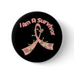 Endometrial Cancer I Am A Survivor Button