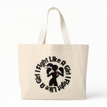Endometrial Cancer I Fight Like A Girl Pose Canvas Bag