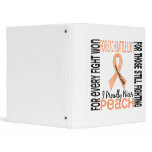 Endometrial Cancer I Proudly Wear Peach 2 3 Ring Binders