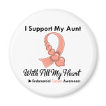 Endometrial Cancer I Support My Aunt Refrigerator Magnet