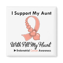 Endometrial Cancer I Support My Aunt Fridge Magnet