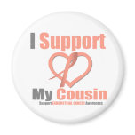 Endometrial Cancer I Support My Cousin Fridge Magnet