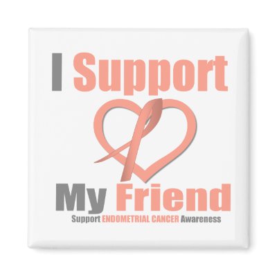 Endometrial Cancer I Support My Friend Refrigerator Magnets by shopforawareness