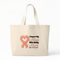 Endometrial Cancer I Support My Hero With All My H Tote Bag