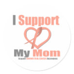 Endometrial Cancer I Support My Mom Stickers