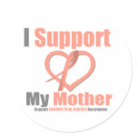 Endometrial Cancer I Support My Mother Round Sticker