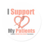Endometrial Cancer I Support My Patients Round Sticker