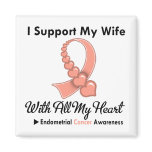 Endometrial Cancer I Support My Wife Fridge Magnet