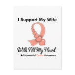 Endometrial Cancer I Support My Wife Postcard