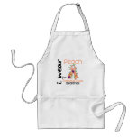 Endometrial Cancer I Wear Peach For Awareness 43 aprons
