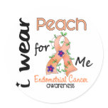 Endometrial Cancer I Wear Peach For Me 43 stickers