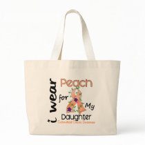 Endometrial Cancer I Wear Peach For My Daughter 43 Canvas Bags