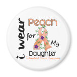 Endometrial Cancer I Wear Peach For My Daughter 43 magnets