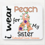 Endometrial Cancer I Wear Peach For My Sister 43 mousepads