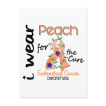 Endometrial Cancer I Wear Peach For The Cure 43 postcards