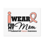 Endometrial Cancer I Wear Peach Ribbon For My Mom Postcard