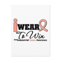 Endometrial Cancer I Wear Peach Ribbon To Win Postcards