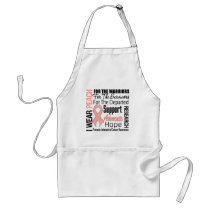 Endometrial Cancer I Wear Peach Ribbon TRIBUTE Apron