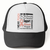 Endometrial Cancer I Wear Peach Ribbon TRIBUTE Hats