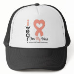 Endometrial Cancer Peach Heart Ribbon HERO Hats