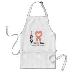 Endometrial Cancer Peach Heart Ribbon NANA Aprons