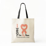 Endometrial Cancer Peach Heart Ribbon NANA Bags