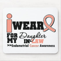 Endometrial Cancer Peach Ribbon Daughter-In-Law Mouse Pad