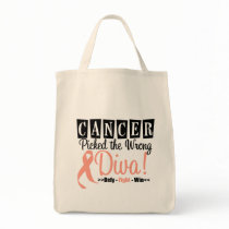 Endometrial  Cancer Picked The Wrong Diva v2 Tote Bags