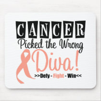 Endometrial  Cancer Picked The Wrong Diva v2 Mousepads