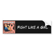 Endometrial Cancer Rosie Riveter Fight Like A Girl Bumper Sticker