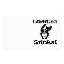 Endometrial Cancer Stinks Skunk Awareness Design Business Card Template