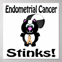 Endometrial Cancer Stinks Skunk Awareness Design Poster