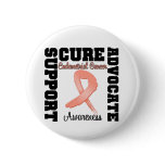 Endometrial Cancer Support Advocate Cure Buttons