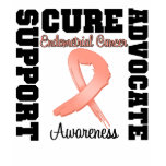 Endometrial Cancer Support Advocate Cure t-shirts