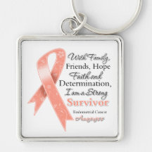 Endometrial Cancer Support Strong Survivor Key Chains
