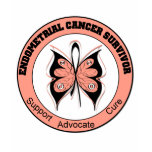 Endometrial Cancer Survivor Butterfly t-shirts