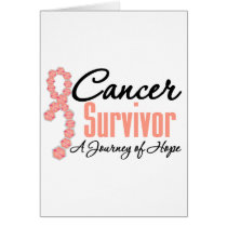 Endometrial Cancer Survivor Journey Ribbon Greeting Card