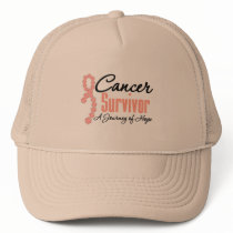 Endometrial Cancer Survivor Journey Ribbon Hats