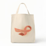 Endometrial Cancer Survivor Ribbon Tote Bag