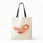 Endometrial Cancer Survivor Ribbon Tote Bag