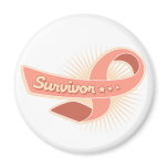 Endometrial Cancer Survivor Ribbon Magnet