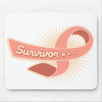 Endometrial Cancer Survivor Ribbon Mouse Pads by giftsforawareness