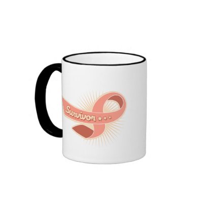 Endometrial Cancer Survivor Ribbon Coffee Mug by giftsforawareness