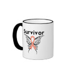 Endometrial Cancer Survivor Tribal Butterfly Coffee Mug