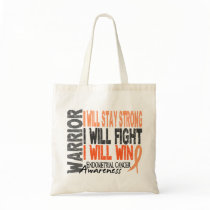 Endometrial Cancer Warrior Canvas Bag