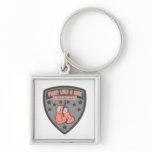 Endometrial Cancer Wear Fight Like A Girl Patch Keychains
