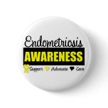 Endometriosis Awareness Badge Button