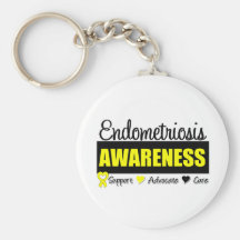 Endometriosis Awareness Badge Key Chain