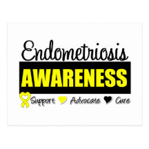 Endometriosis Awareness Badge Postcards