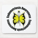 Endometriosis Awareness Butterfly Ribbon Mouse Mat